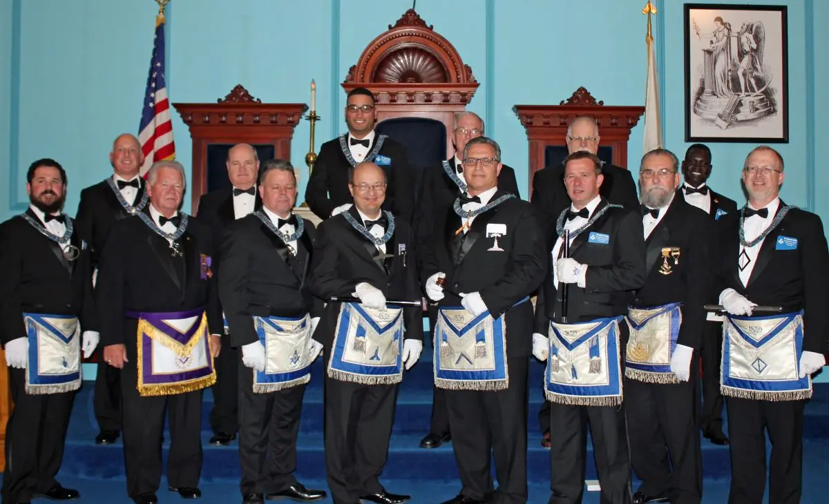Officers of the Grand Lodge in formal regalia